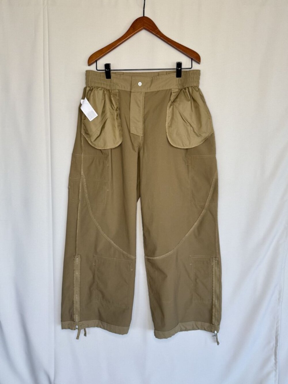 Nike Jordon Brown Kelp Heavyweight High Rise Cargo Wide Leg Jogger Pant X-Large - Picture 11 of 16